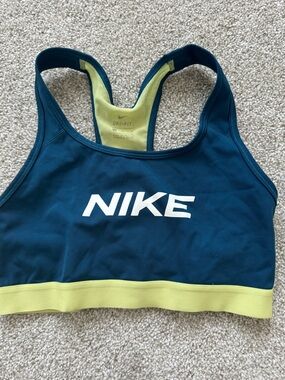 Nike Teal & Lime Racerback Sports Bra